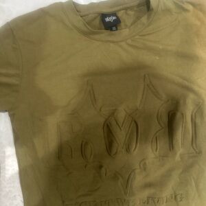 Ed Hardy Olive Embossed T-Shirt